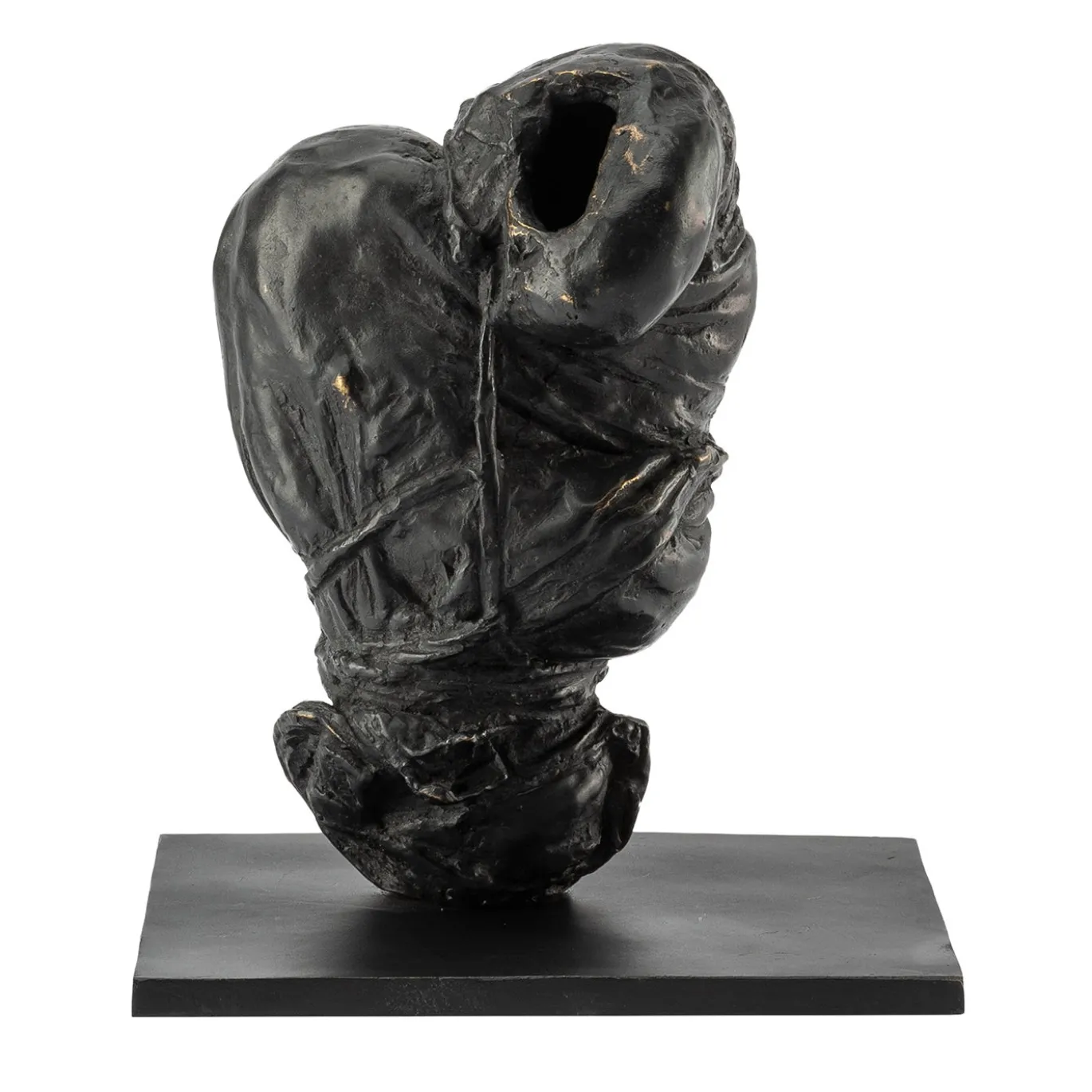 Scultura Void in Bronzo Nero