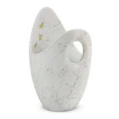 Secchiello da champagne con formiche in marmo bianco
