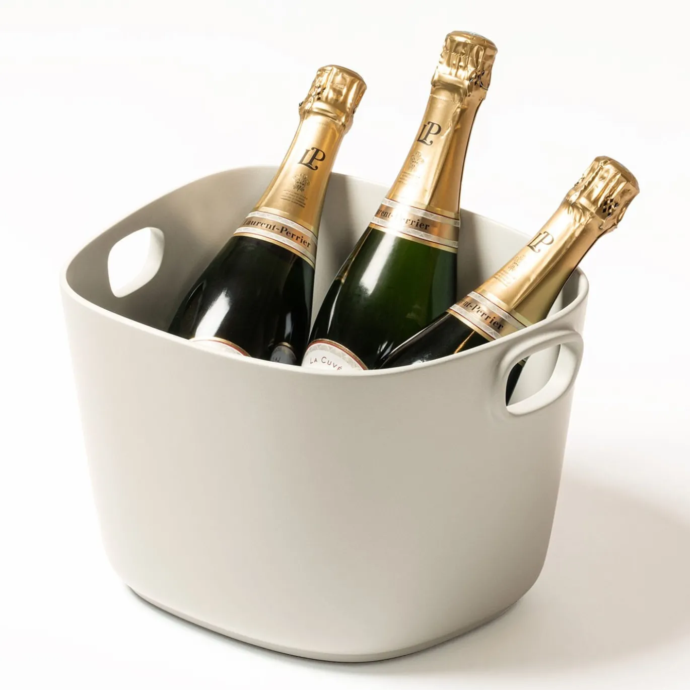 Secchiello da champagne in alluminio fuso Maris White per due o tre bottiglie di Kelly Wearstler