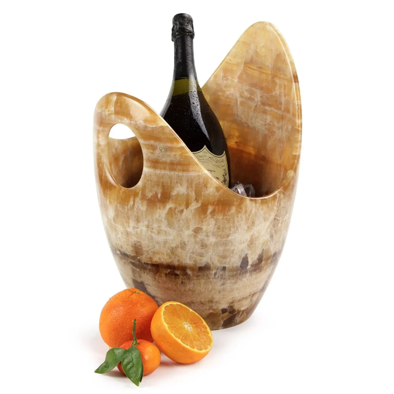 Secchiello da champagne in onice ambrato
