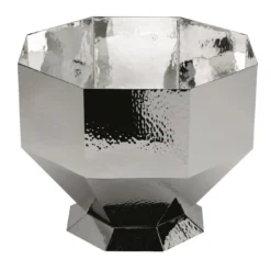 Secchiello per champagne Alegria sfaccettato in ottone argentato
