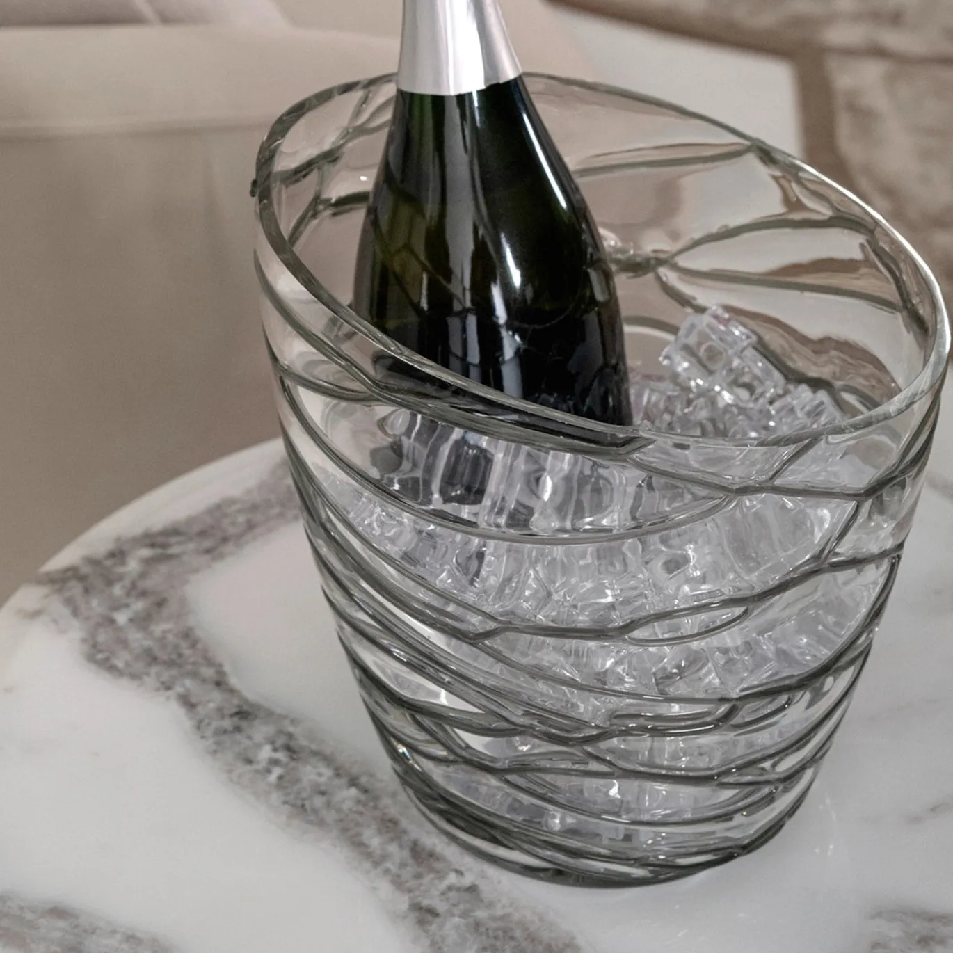 Secchiello per Champagne Magnum Luxor con Accenti in Silicio