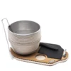 Secchiello per gelato con base, pinze e coltello