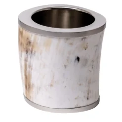 Secchiello per il ghiaccio in corno e ottone