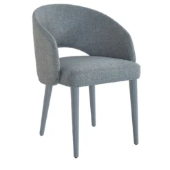 Sedia Blubelle Azzurra con Gambe in Legno Laccato