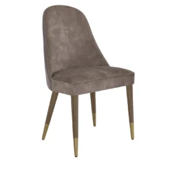 Sedia Hampton taupe con piedini in metallo