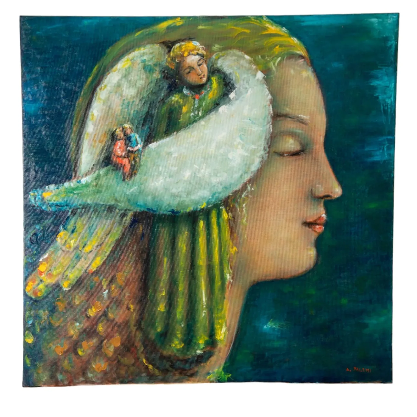 Sempre Ti Pensi Pittura ad olio policroma
