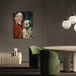 Senza titolo con Hogart Pittura a olio