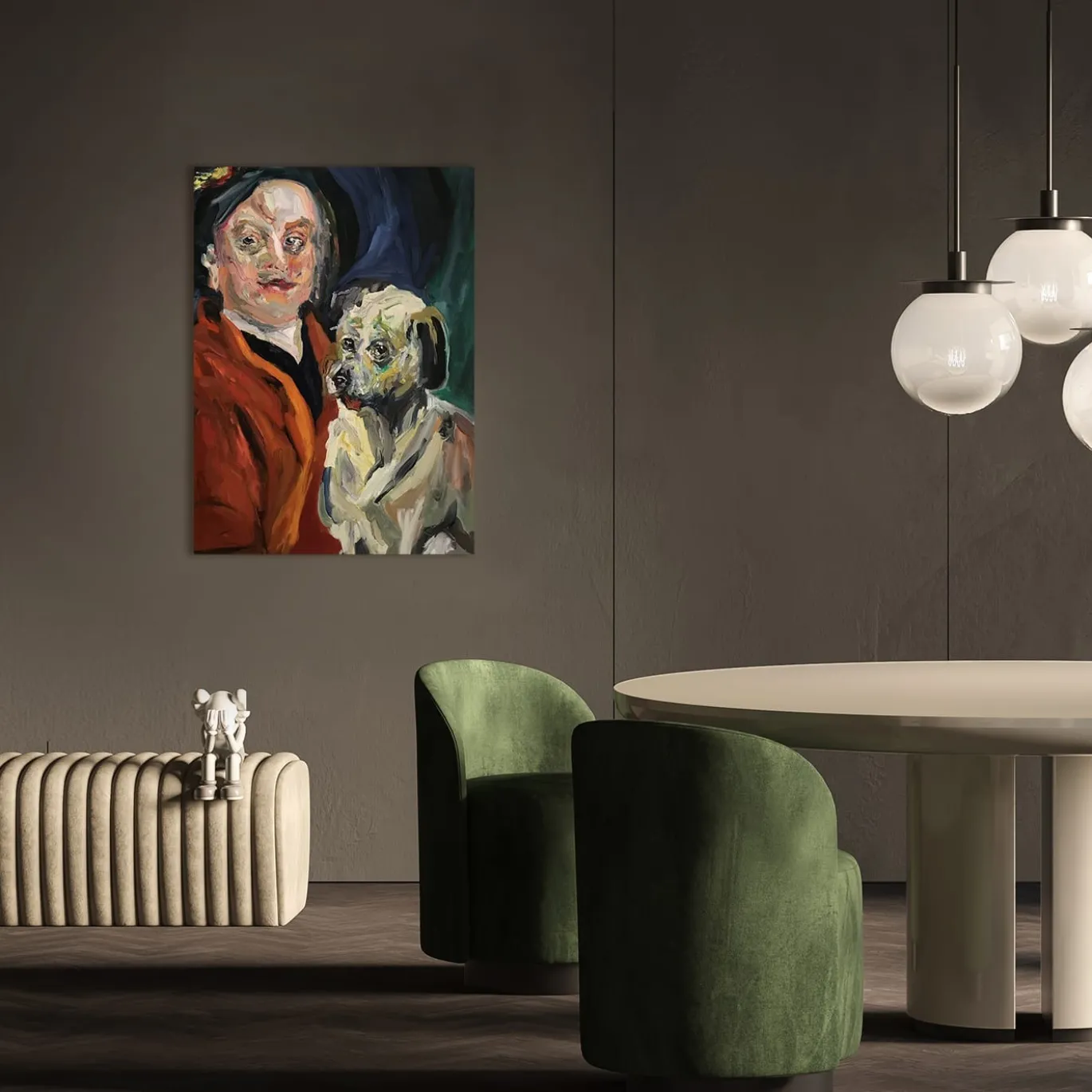 Senza titolo con Hogart Pittura a olio