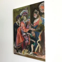 Senza titolo con La buona ventura Pittura ad olio