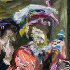 Senza titolo con La buona ventura Pittura ad olio