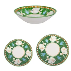 Servizio da Tavola Poseidon 18 Pezzi in Ceramica Verde