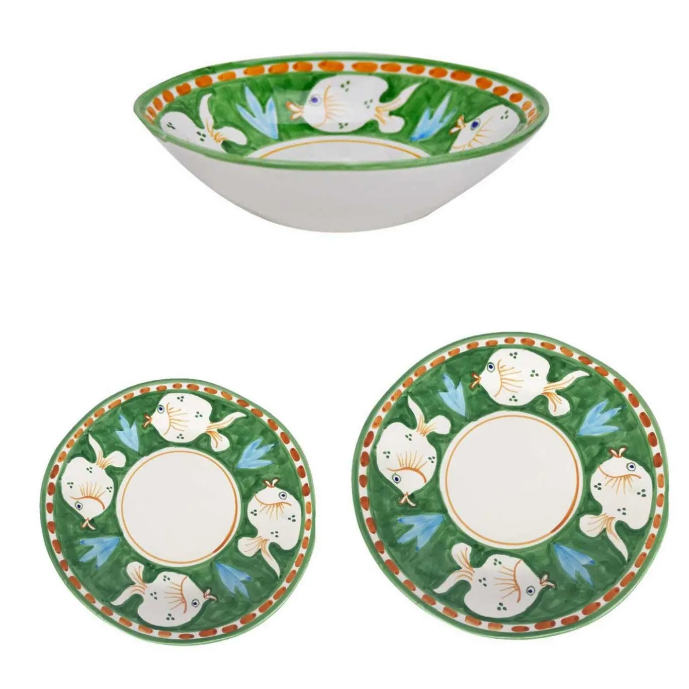 Servizio da Tavola Poseidon 18 Pezzi in Ceramica Verde