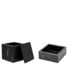Set composto da un vassoio e una scatola in marmo nero Marquina