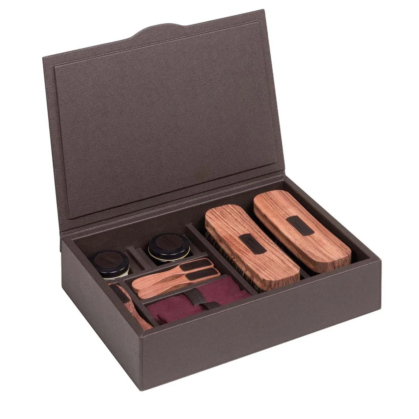 Set Cura Scarpe Luna Calzascarpe in Camoscio Marrone