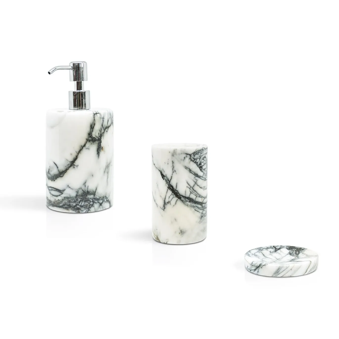Set da bagno in marmo Paonazzo