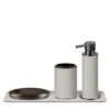 Set da bagno in pelle Oyster da 4 pezzi