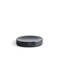 Set da bagno rotondo in marmo nero di Marquina con vassoio Spa