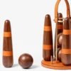Set da Bowling in Pelle Arancione