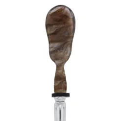 Set da Caviale con Cucchiaio e Spatola in Ottone Placcato Argento e Corno