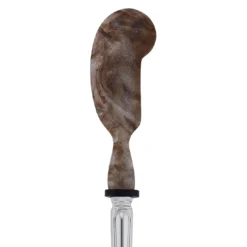 Set da Caviale con Cucchiaio e Spatola in Ottone Placcato Argento e Corno