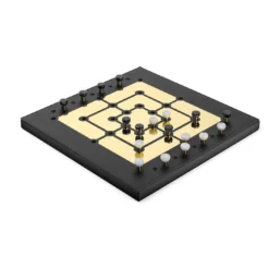 Set da gioco Mill in pelle nero