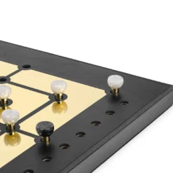 Set da gioco Mill in pelle nero