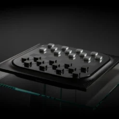 Set da Gioco Mossa per Scacchi e Dama in Rovere Nero