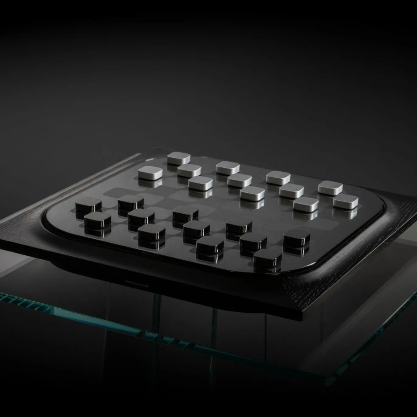 Set da Gioco Mossa per Scacchi e Dama in Rovere Nero