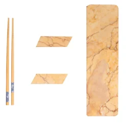 Set da 6 pezzi per sushi in marmo giallo