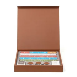 Set da Poker in Pelle Marrone