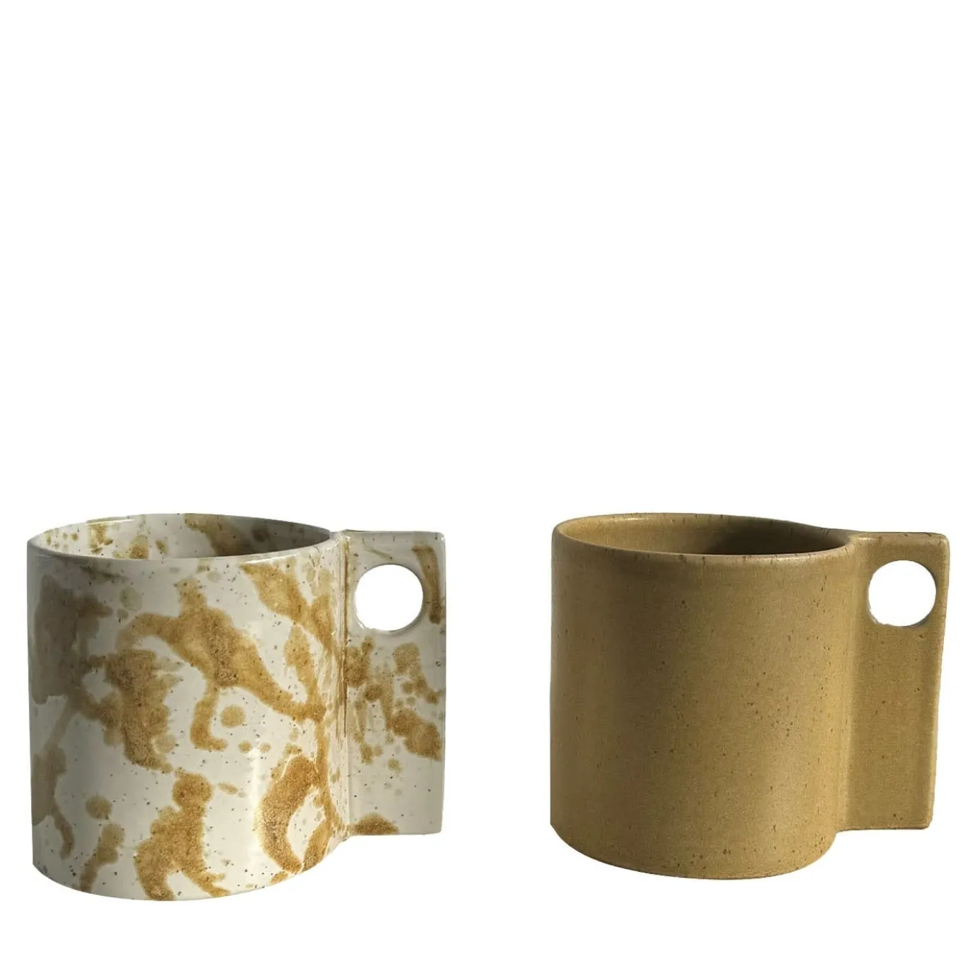 Set da 2 Staines and Mustard Glaze Hole