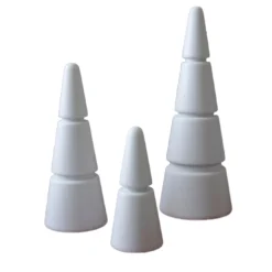 Set di 3 alberi di Natale in marmo bianco extra di Carrara