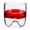 Set di 6 anelli in vetro rosso