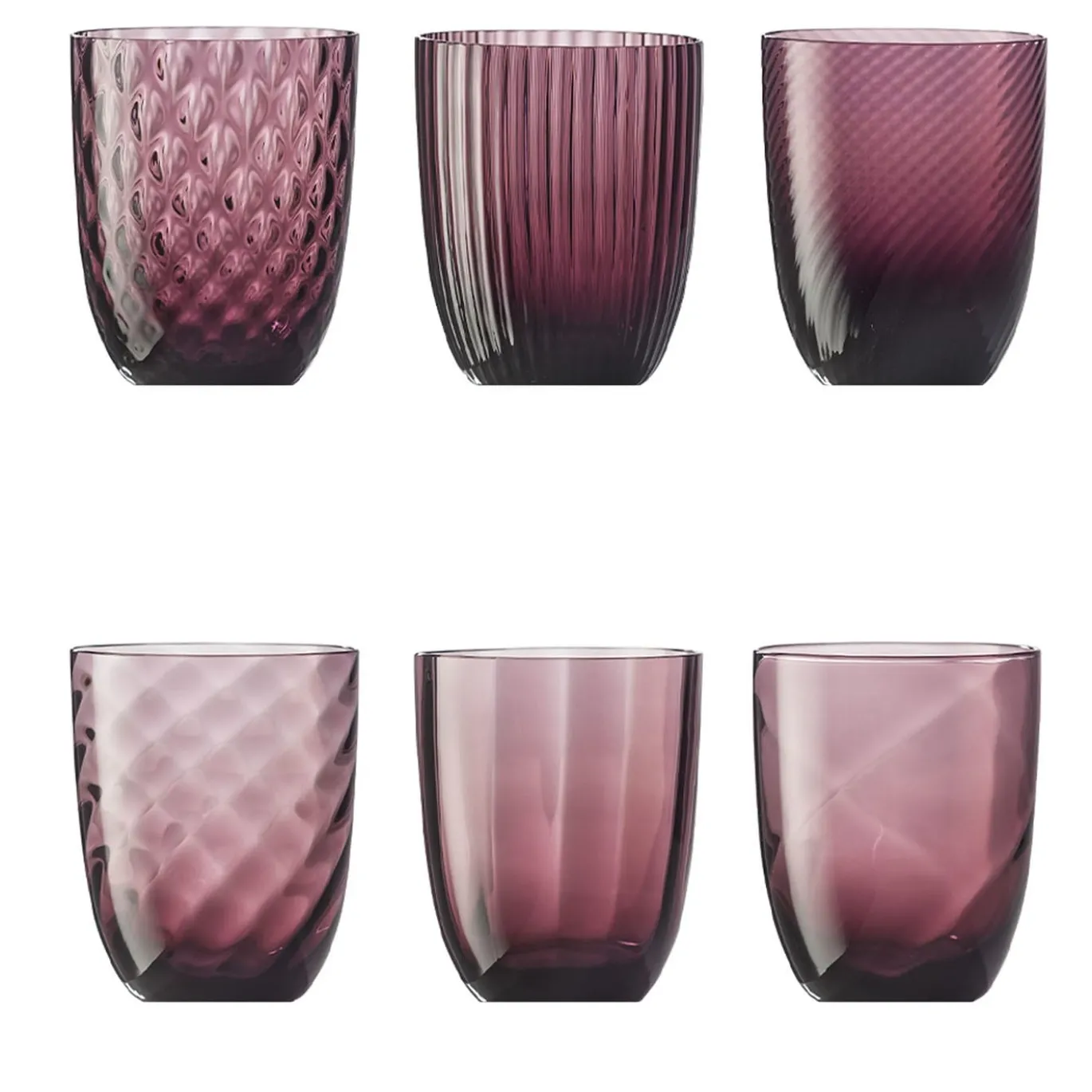 Set di 6 bicchieri assortiti Idra Purple