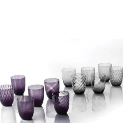 Set di 6 bicchieri assortiti Idra Purple