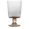 Set di 6 bicchieri a stelo in quarzo rosa plissé