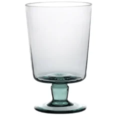 Set di 6 bicchieri a stelo Plissè Acquamarina