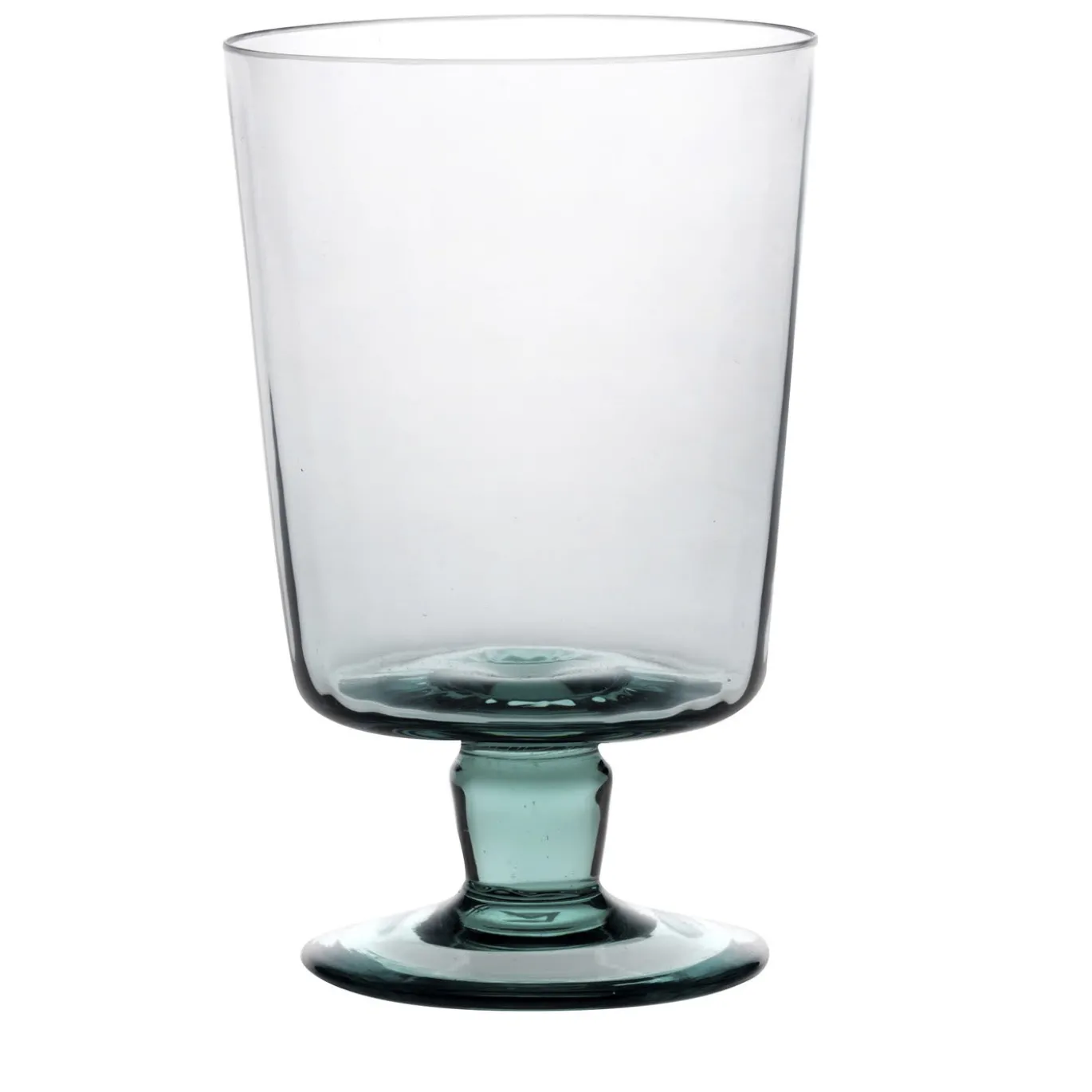 Set di 6 bicchieri a stelo Plissè Acquamarina
