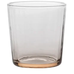 Set di 6 bicchieri bassi in quarzo rosa Plissè