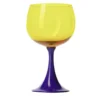 Set di 4 Bicchieri Burlesque Giallo e Borgogna di Nason Moretti e Stefano Marcato