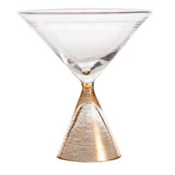 Set di 2 bicchieri Clessidra da Martini con base oro