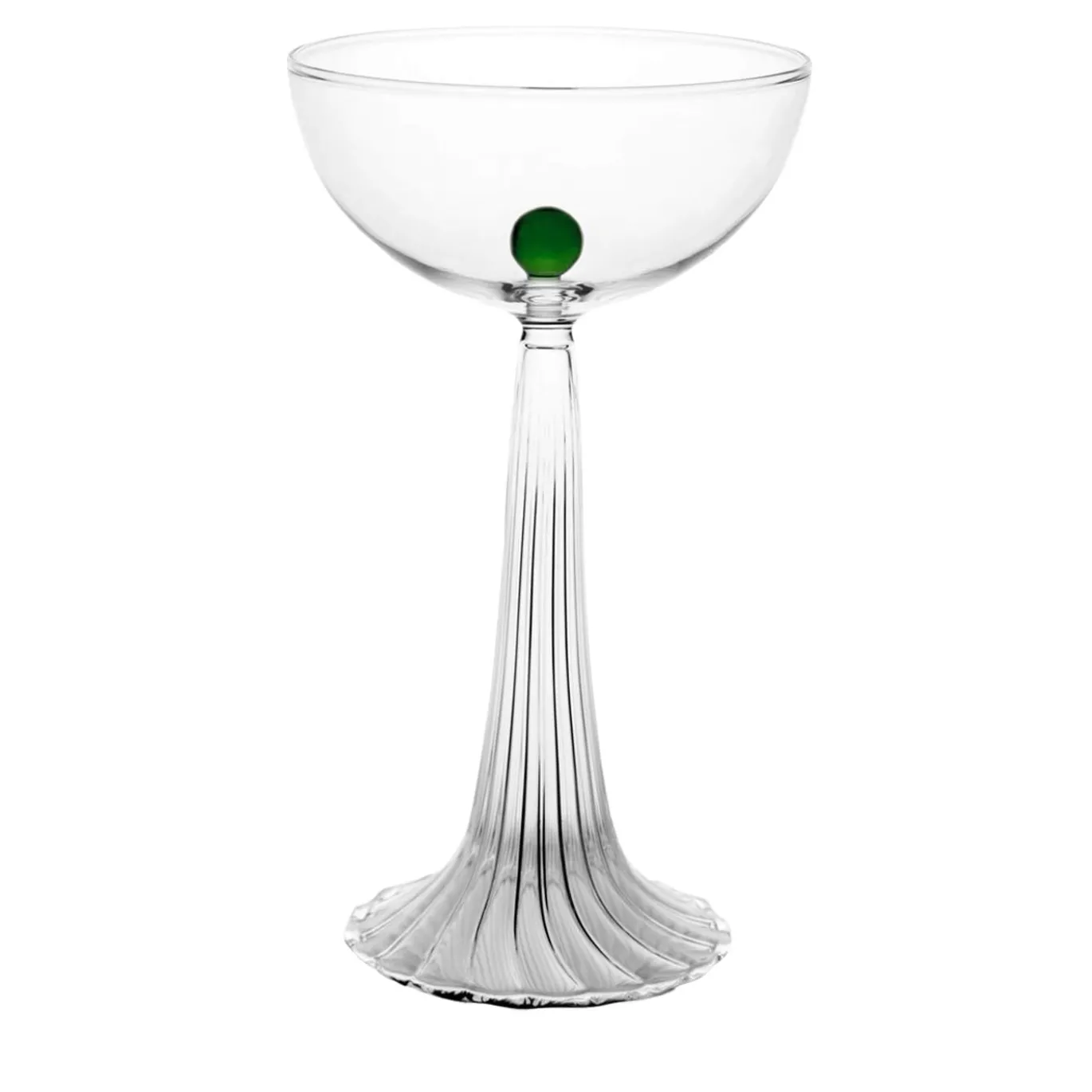 Set di 2 bicchieri coupe Nereida verdi