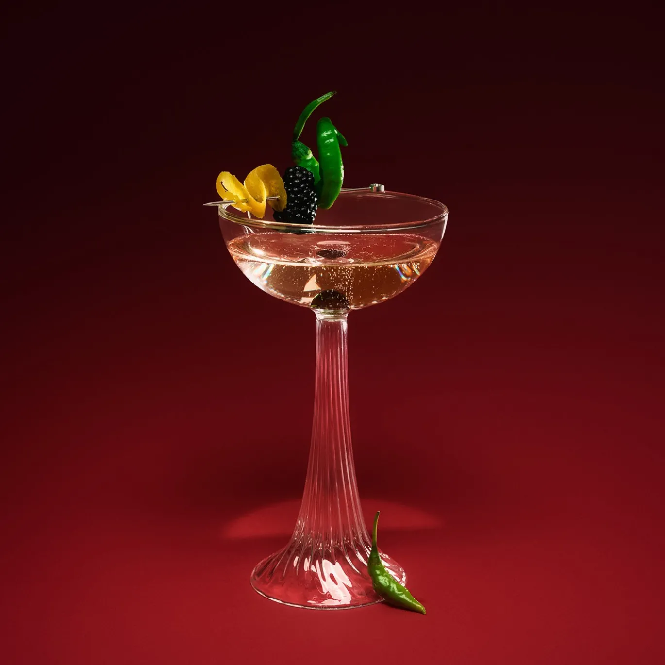 Set di 2 bicchieri coupe Nereida verdi