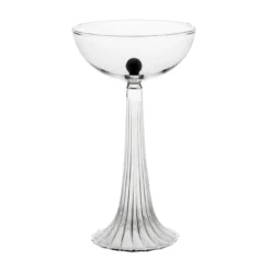 Set di 2 Bicchieri Coupe Nereida neri