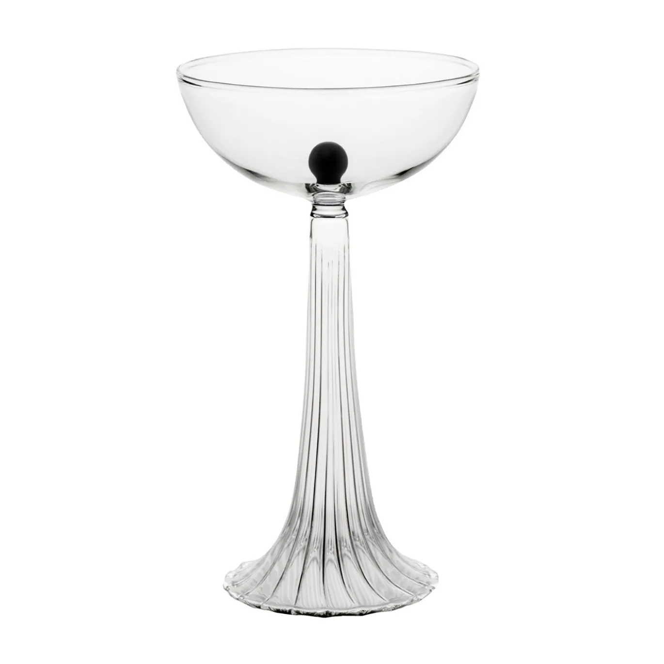 Set di 2 Bicchieri Coupe Nereida neri
