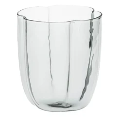 Set di 4 bicchieri da acqua a petali grigi