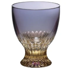 Set di 6 bicchieri da acqua bassi in cristallo viola Iris