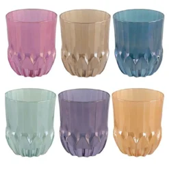 Set di 6 bicchieri da acqua bassa Canal
