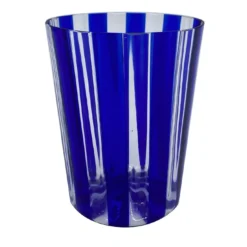 Set di 2 bicchieri da acqua blu a coste